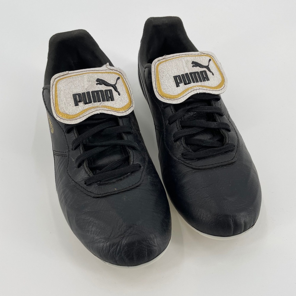 Puma King Top FG Leather Soccer Cleats Black Mens 6 Womens 7.5 Flawed - Picture 2 of 9